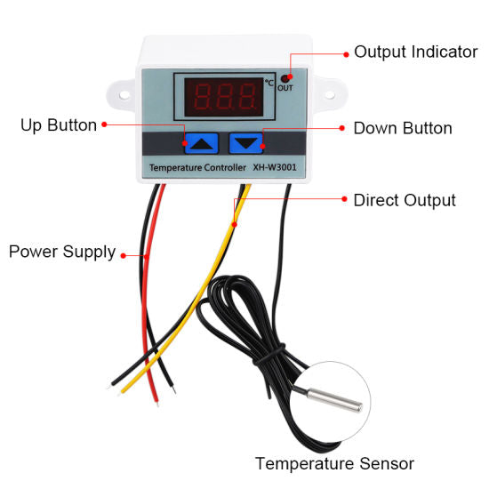 XH-W3001 AC 220V 1500W Digital Temperature Controller