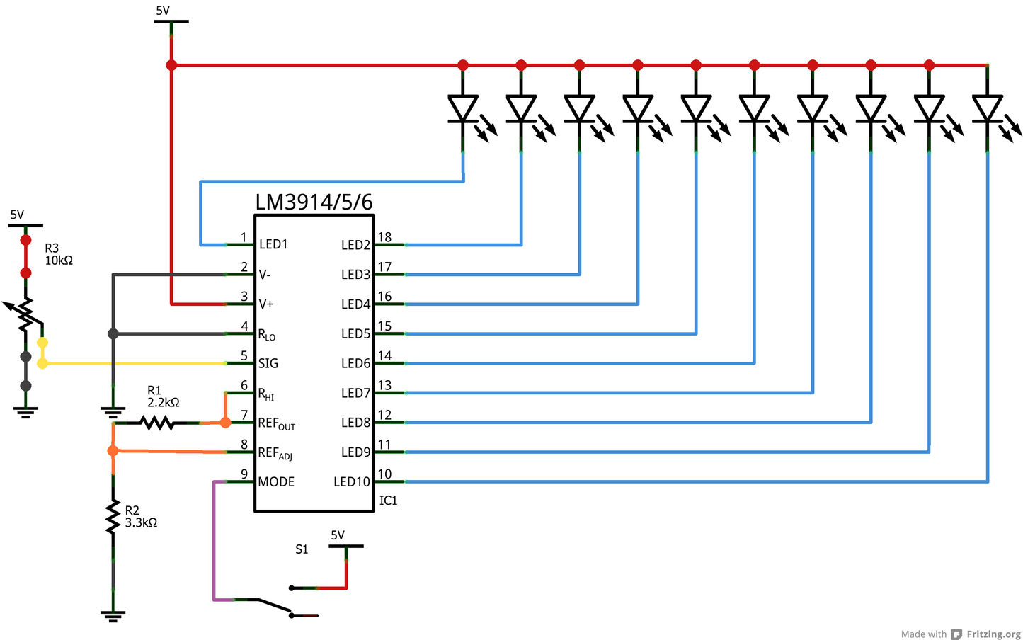 LM3914 Dot-Bar Display Driver