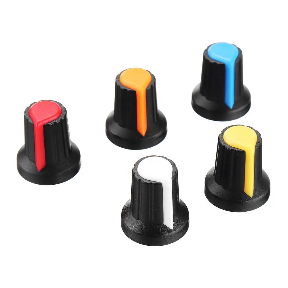 Plastic Potentiometer Knob 6mm cap
