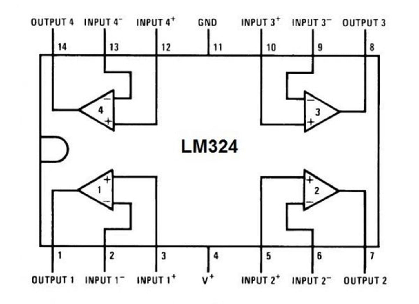 LM324 Quad Operational Amplifier