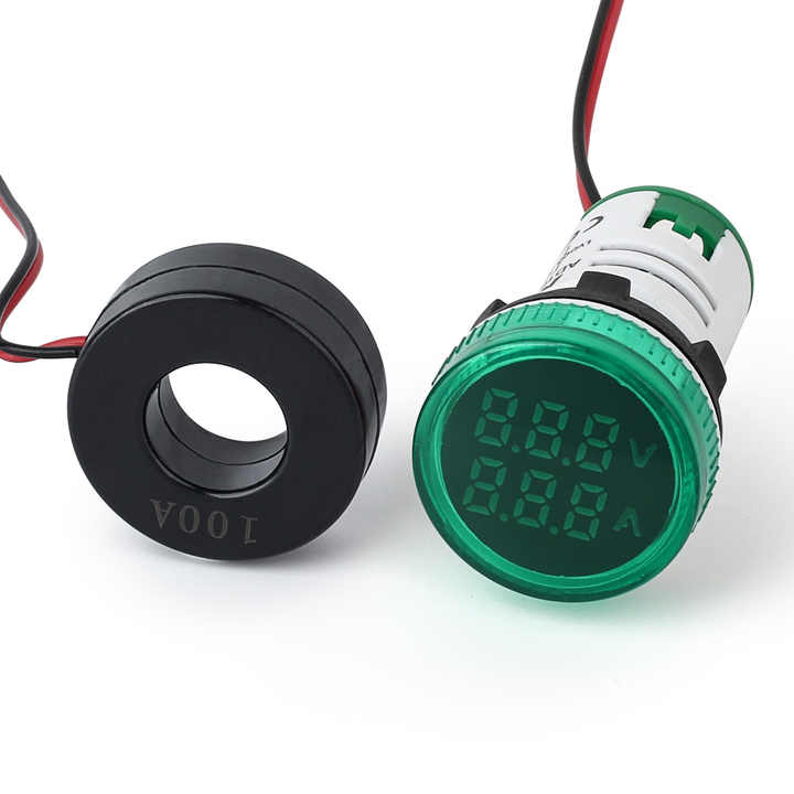 Voltmeter Ammeter Display AD101-22VAM Green