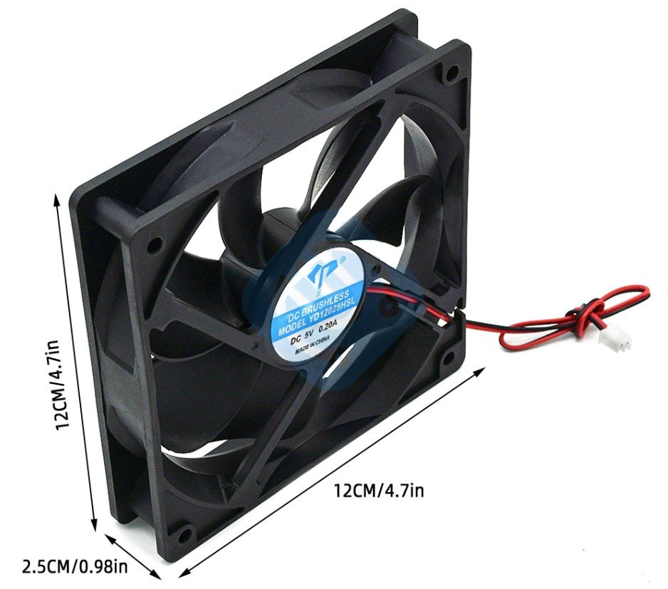12v-120x120x25 Cooling Fan
