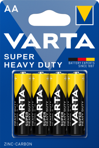 Varta AAA Super Heavy Duty Batteries (4 Units)
