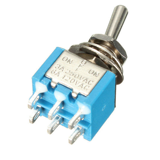 Dual DPDT 6A 125VAC Toggle Switch