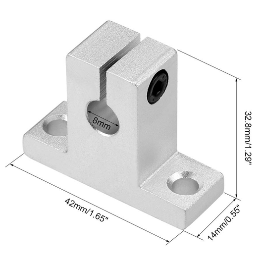 SK8 SH8 Vertical Type Holder 8mm Linear Rail Shaft End Support