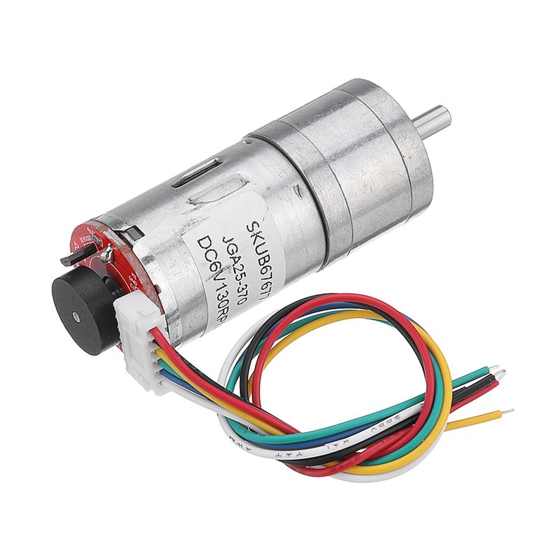 12V-600RPM JGA25-370 DC GEAR MOTOR with magnetic encoder