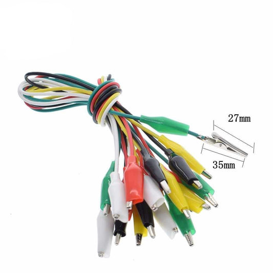 50cm Alligator wire Clips 10p