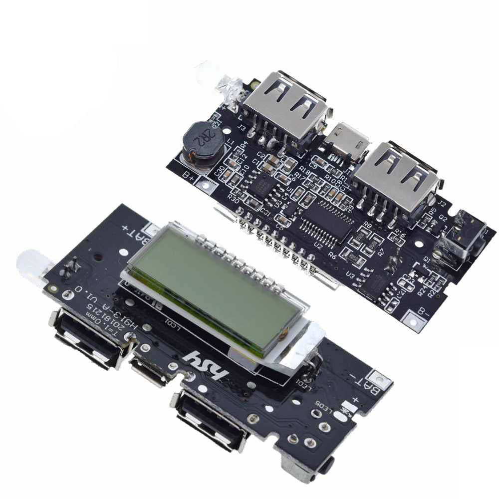 Dual USB 5V 1A 2.1A Mobile Power Bank With Display