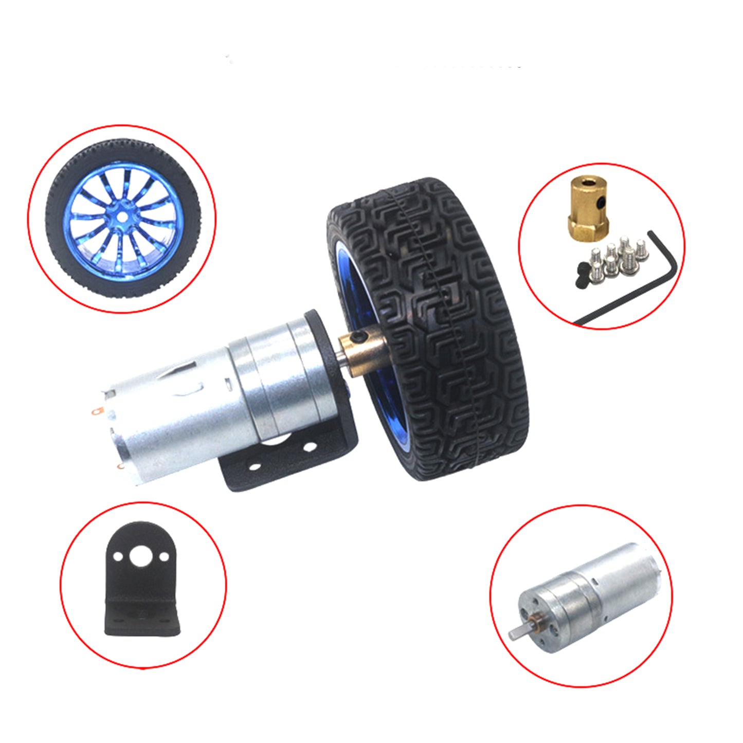 dc motor 280RPM Gear Motor 65mm Wheel Kit